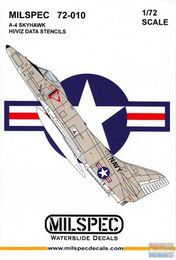 CAMMS72010 1:72 MilSpec Decals - A-4 Skyhawk Hi Viz Data Stencils