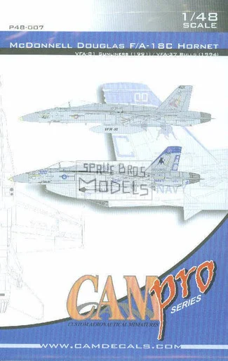 CAMP48007 1:48 CAM Pro Decals - F-18C Hornet VFA-81 VFA-37 #P48007