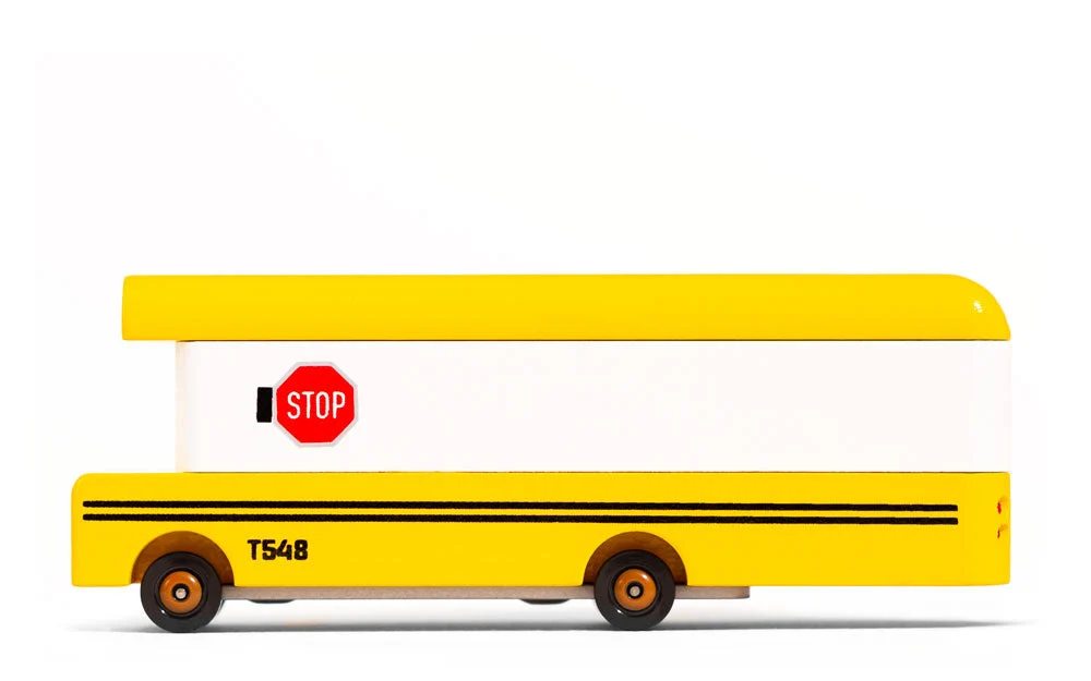 Candylab Toys School Bus Wooden Vehicle