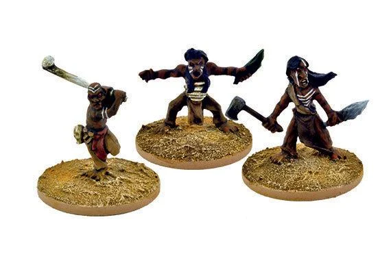 Dead Man’s Hand Cannibal Dwarves Set 28 mm Scale Metal Figures - Great Escape Games