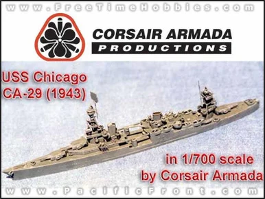 1/700 Corsair Armada USS Chicago CA-229 1943