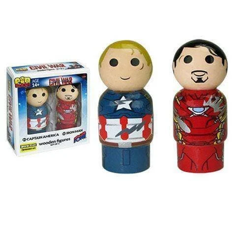 Captain America: Civil War Captain America vs. Iron Man Pin Mate Wooden Figure S - Bif Bang Pow!