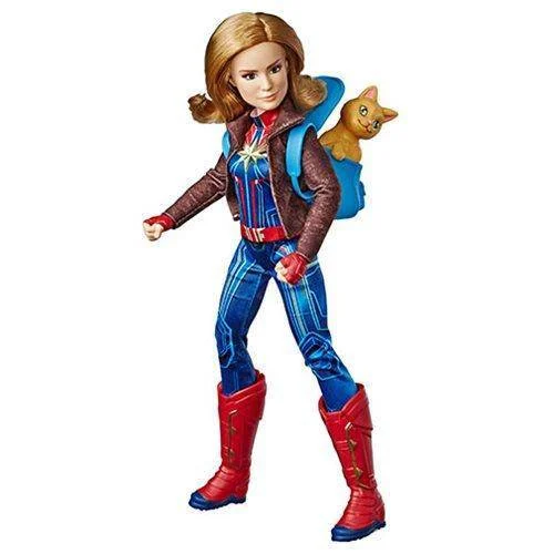 Captain Marvel Adventure Doll and Marvel's Goose Cat - Hasbro