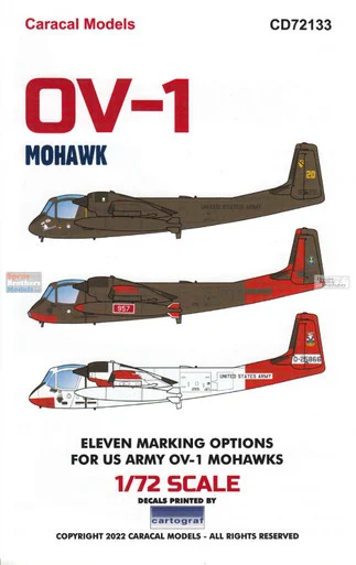 CARCD72133 1:72 Caracal Models Decals - OV-1 Mohawk