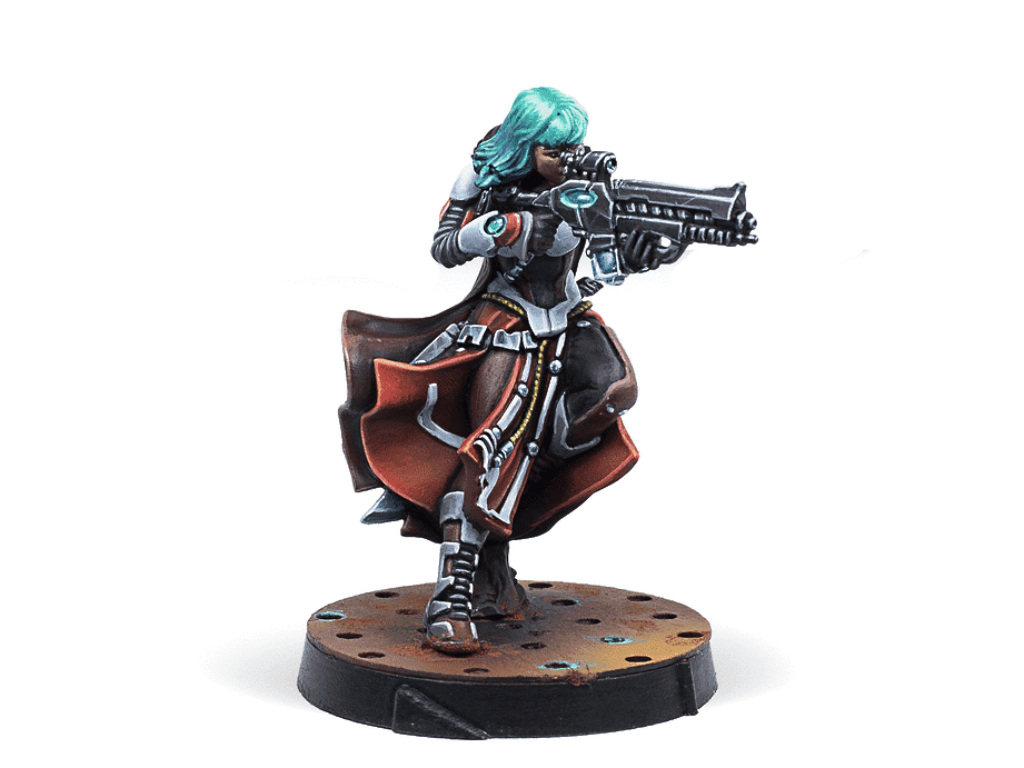 Infinity Nomads Cassandra Kusanagi (Spitfire) Miniature Game Figure - Corvus Belli