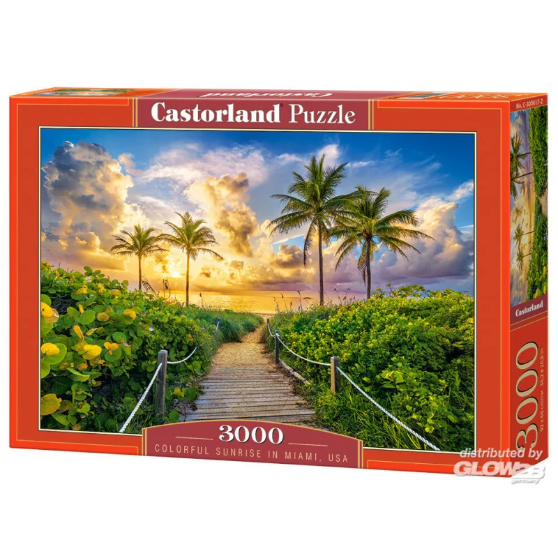Colorful Sunrise in Miami, USA Puzzle 3000 Piece - Castorland