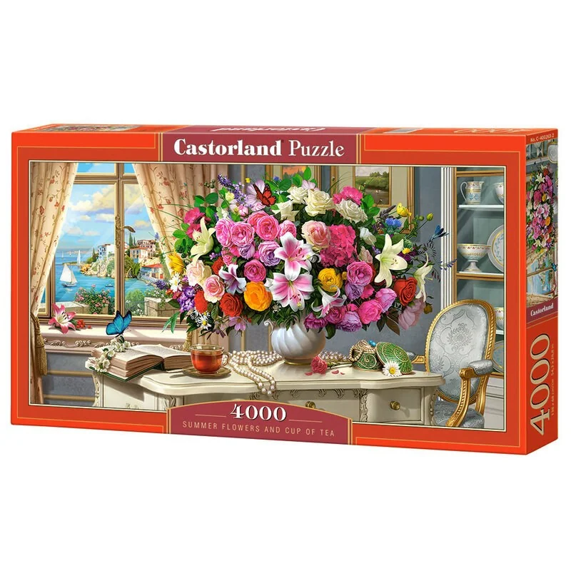Summer Flowers and Cup of Tea,Puzzle4000 - Castorland