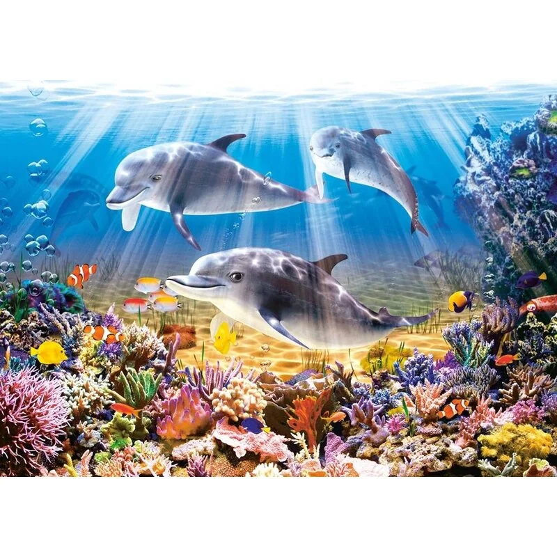 Dolphins Underwater, Puzzle 500 pieces - Castorland