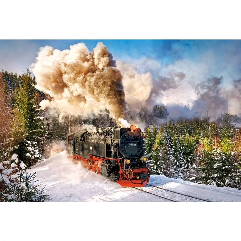 Steam Train, puzzle 1000 pieces - Castorland