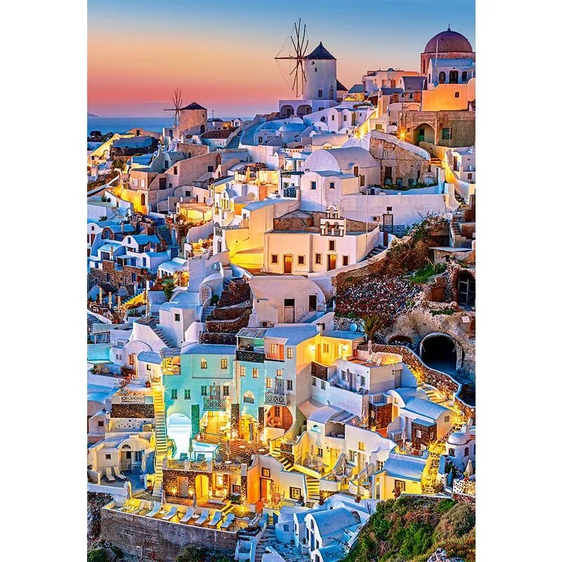 Santorini Lights, Puzzle 1000 pieces - Castorland