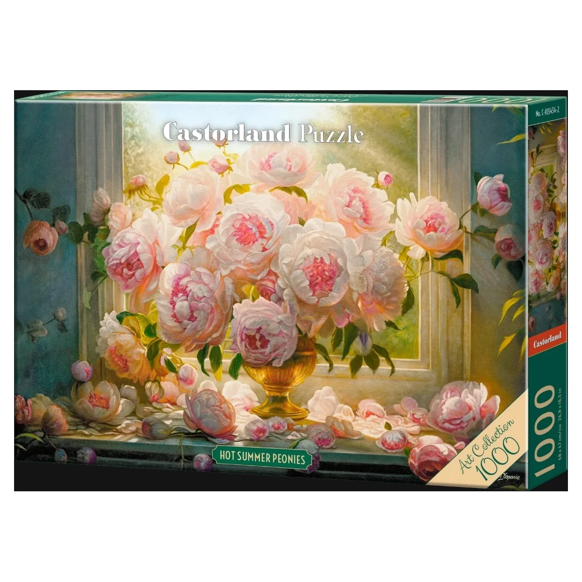 Hot summer peonies art collection (1000 pcs) Puzzle - Castorland