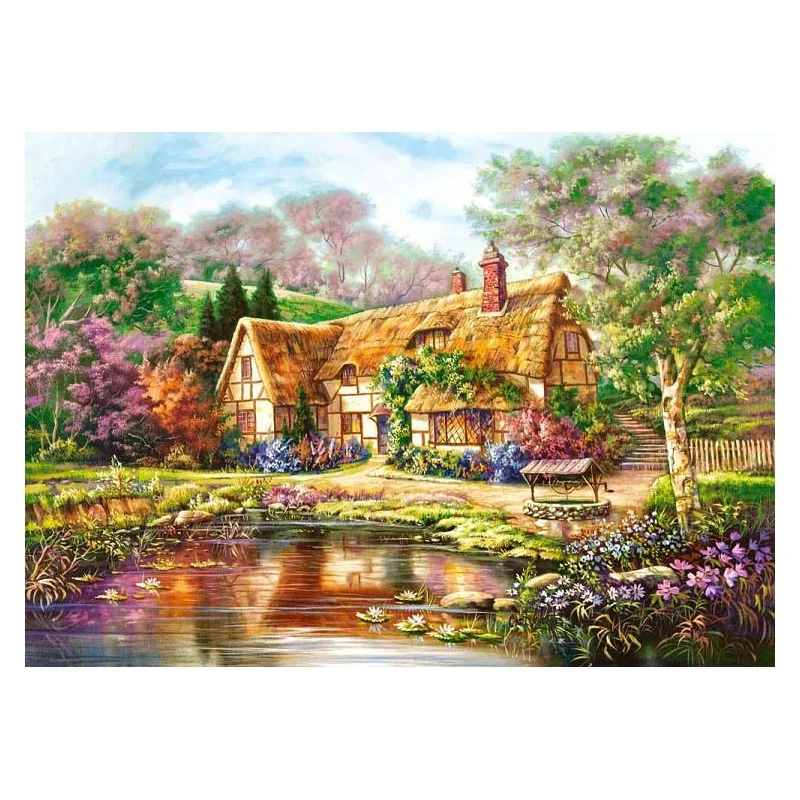 Castorland puzzles twilight at woodgreen pond 3000 pieces 92 x 68 cm