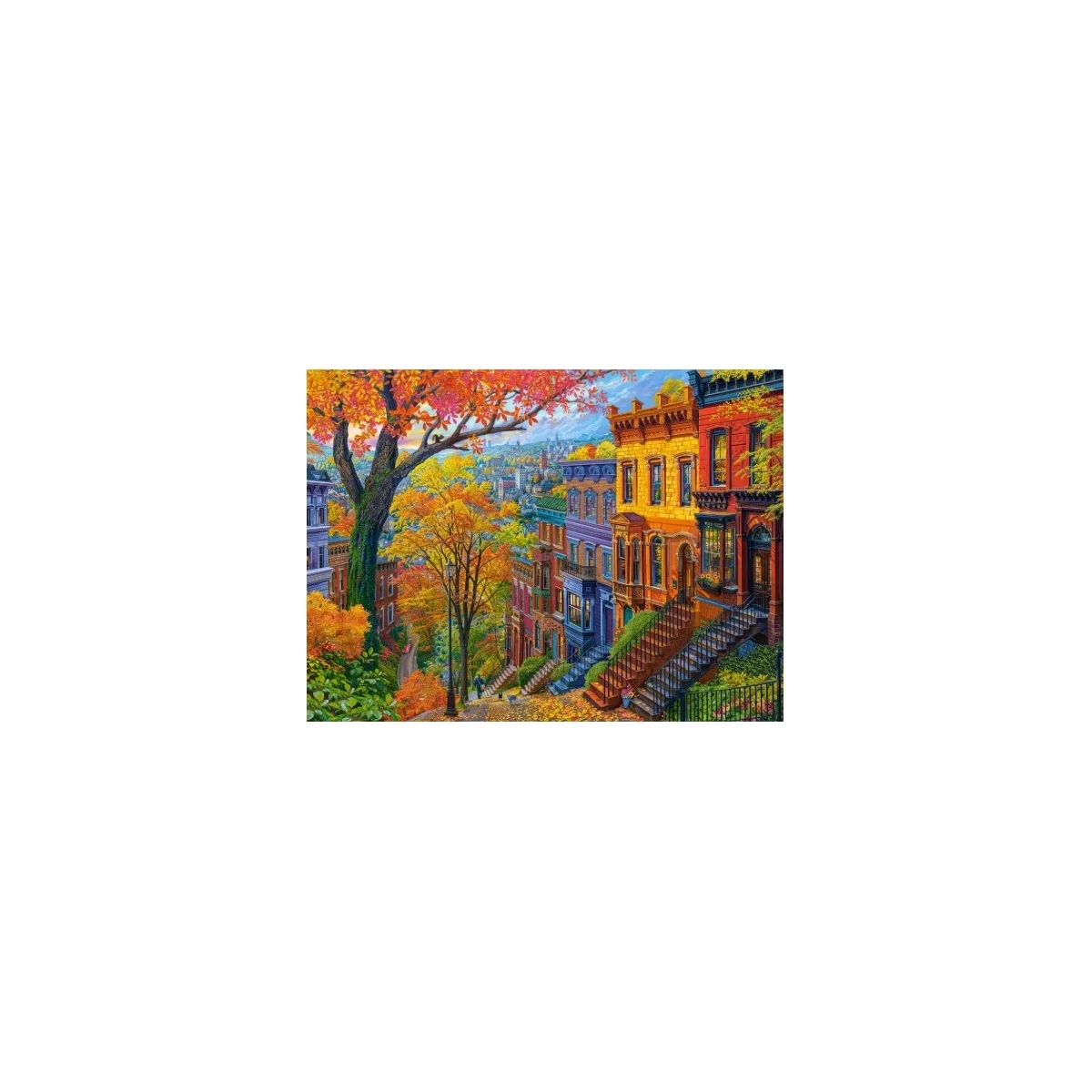 Autumn city hill Puzzle - Castorland