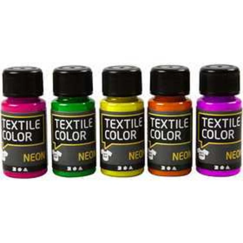 Textile Color Paint, asstd. colours, 5x50ml - CC Hobby