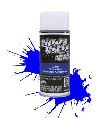 Spaz Stix 02259 Electric Blue Fluorescent Aerosol Paint 3.5oz