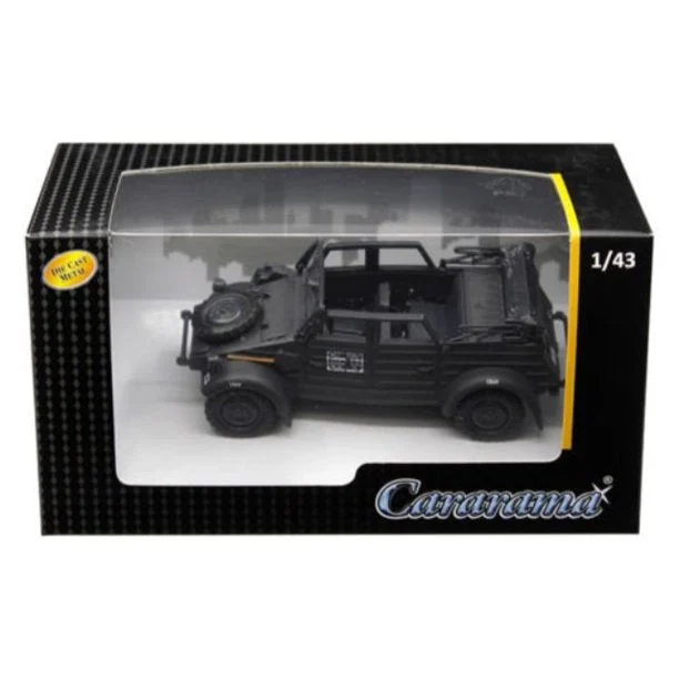 Volkswagen Kübelwagen K Type 82 Convertible (Black) 1:43 Scale Model - Cararama
