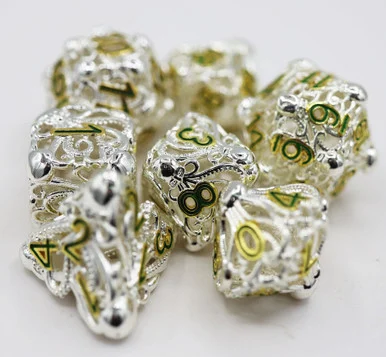 Foam Brain Games 4235 Mind Eater: Celestial - Hollow Metal RPG Dice Set