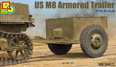 1/16 Classy US M8 Armored Trailer Plastic Model Kit - Classy Hobby