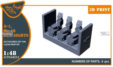 CLPCPA48053A 1:48 Clear Prop Models A-1 Mk.18 Gun Sights