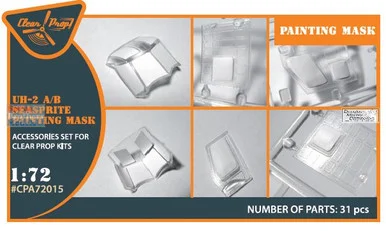 CLPCPA72015A 1:72 Clear Prop Models UH-2A UH-2B Seasprite Painting Mask (CLP kit)