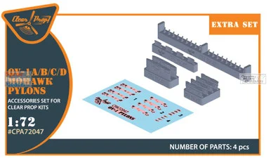 CLPCPA72047A 1:72 Clear Prop Models OV-1A OV-1B OV-1C OV-1D Mohawk Pylons (CLP kit)