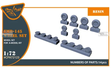 CLPCPA72123A 1:72 Clear Prop Models EMB-145 Wheels Set (AMO kit)