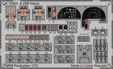 1/72 Special Hobby A-20B Havoc Photo Etch Detail Set