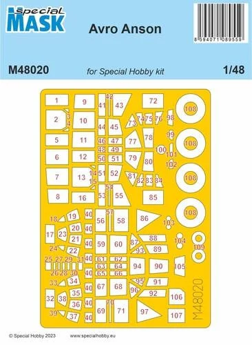 1/48 CMK Avro Anson Paint MASK - Special Hobby