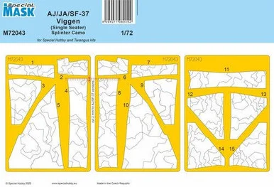 1/72 CMK AJ/JA/SF-37 Viggen (Single Seater) Splinter Camo MASK