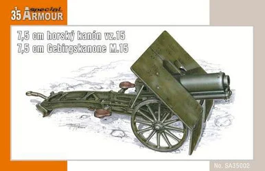 1/35 Special Armour 7.5 cm horsky kanon vz.15 / 7.5 cm Gebirgskanone M.15 Plastic Model Kit - Special Hobby