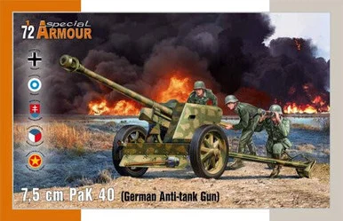 1/72 Special Armour 7.5 cm PaK 40 German Anti-tank Gun Plastic Model Kit