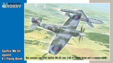 1/48 Special Hobby Spitfire Mk.XII against V-1 Flying Bomb