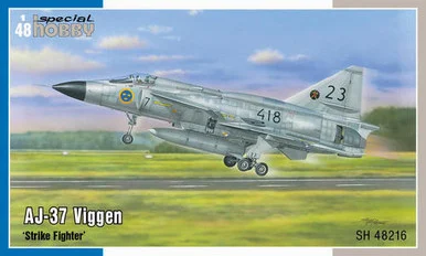 1/48 Special Hobby AJ-37 Viggen Strike Fighter Plastic Model Kit