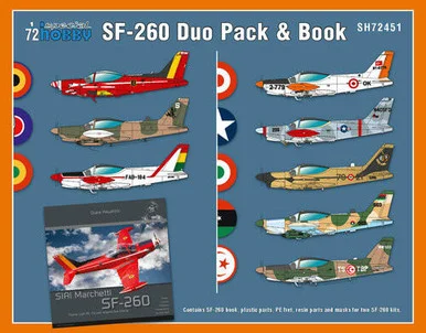 1/72 Special Hobby SIAI-Marchetti SF-260 Duo Pack & Book Plastic Model Kit