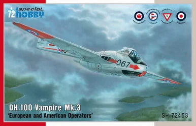 1/72 Special Hobby DH.100 Vampire Mk.3 European and American Operators Plastic Model Kit