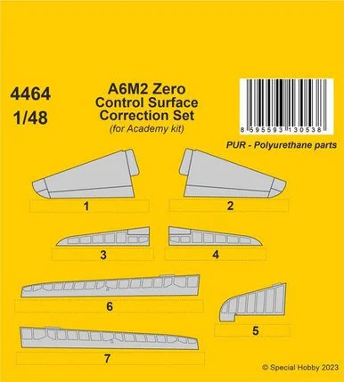 1/48 CMK A6M2 Zero Control Surface Correction Set / for Academy kit