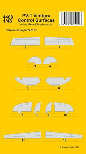 1/48 CMK PV-1 Ventura Control Surfaces