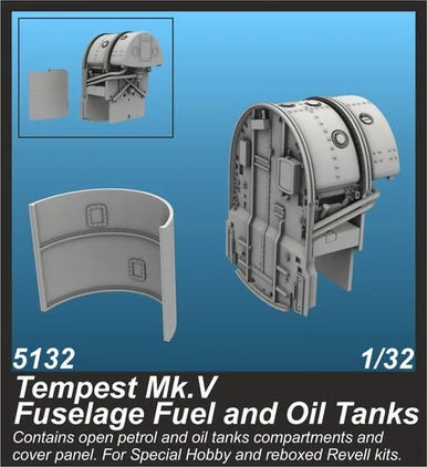 1/32 CMK Tempest MK. V Fuselage Fuel and Oil Tanks