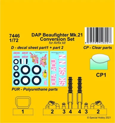 1/72 CMK DAP Beaufighter Mk.21 Conversion Set Resin