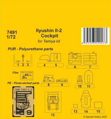 1/72 CMK Ilyushin Il-2 Cockpit Resin