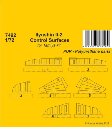 1/72 CMK Ilyushin Il-2 Control Surfaces Resin
