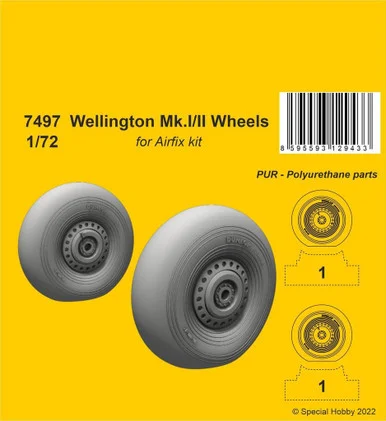 1/72 CMK Wellington Mk.II Wheels / for Airfix kit Resin