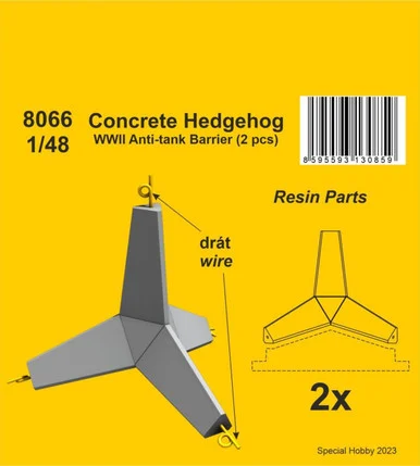 1/48 CMK Concrete Hedgehog - WWII Anti-tank Barrier (2 pcs.)