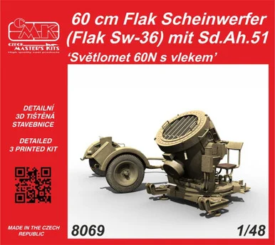 1/48 CMK 60 cm Flak Scheinwerfer (Flak Sw-36) mit Sd.Ah.51 / Sv?tlom