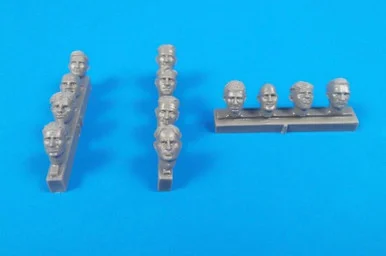 1/32 CMK Universal Pilot Heads with no head gear (12 pcs) Resin Figure Model Kit