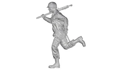 1/35 CMK US WWII Soldier (101 Airborne) Running with M2 Machine Gun over his Shoulder 1/35 Resin Figure Model Kit