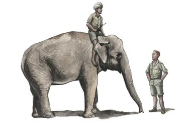 1/48 CMK WWII RAF Mechanic in India+Elephant with Mahout (2 fig. + elephant) Resin Figure Model Kit