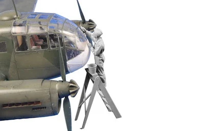 1/48 CMK Siebel Si 204/Aero C-3 Airman (cleaning canopy glazing) Resin Figure Model Kit
