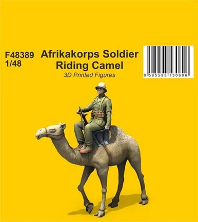 1/48 CMK Afrikakorps Soldier Riding Camel / 3D Printed