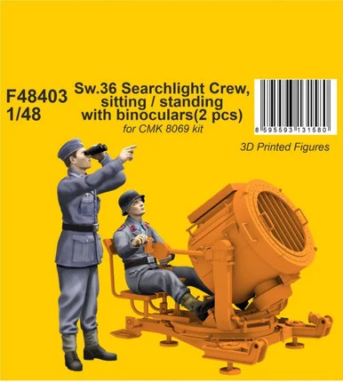 1/48 CMK Sw.36 Searchlight Crew. sitting / standing with binoculars